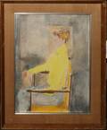 082469 GRANCH MIXED MEDIA 1955 BOY IN ARMCHAIR