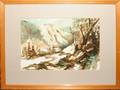 082448 G SEYFERTH WATERCOLOR WINTER MOUNTAIN SCENE