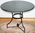 081502 IRONBASE TABLE WMARBLE TOP H 30 DIA 38