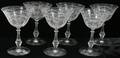 080487 FOSTORIA CORSAGE CHAMPAGNE GLASSES SIX