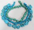 080466 TURQUOISE NECKLACE STRANDS BLUE  GREEN