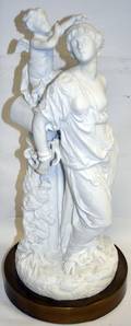 070528 AFTER LEVY BISQUE PORCELAIN FIGURINE H 17