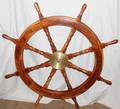 062459 PINE AND BRASS SHIPS WHEEL DIA 40
