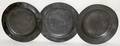 061574 ENGLISH PEWTER PLATES 19TH CENTURY THREE