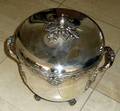 101601 SILVERPLATE COVERED ICE BUCKET H12 DIA11