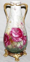 101584 ART NOUVEAU HANDPAINTED PORCELAIN VASE
