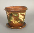 Virginia redware flower pot 19th c