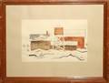 092590 HAROLD COHN WATERCOLOR BARN IN WINTER