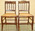 090547 AMERICAN CANE SEAT SPOOL CHAIRS C 1930