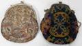 072502 BEADED PURSE  SILVER  GOLD THREAD PURSE