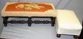 100568 AMERICAN ANTIQUE MAHOGANY FOOT STOOL  BENCH