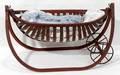 091630 WOOD SPLINT DOLL BASSINET W 12 L 26 12