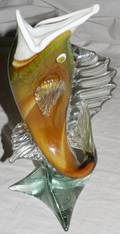 092620 VENETIAN GLASS BLOWN FISH C1950 H 15 W 8