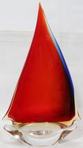 090564 OGGETTI GLASS SAILBOAT ALSO GLASS PAPER WT
