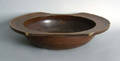 Large treenware bowl with red stain