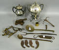 Misc group of metalware to include silver plate