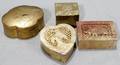 070586 LACQUER BRASS  SOAPSTONE ORIENTAL BOXES 4