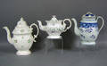 Two creamware teapots