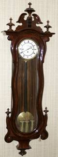 101008 VON WORLE VIENNESE WALNUT REGULATOR CLOCK