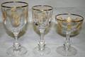 100006 FIRED GOLD  CRYSTAL STEMWARE SERVICE FOR 13