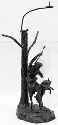 100064 HOTKA BRONZE SCULPTURE LAMP CENTAUR DANCING