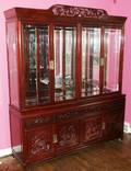 100050 ORIENTAL STYLE ROSEWOOD BREAKFRONT H83 W72