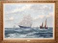 092014 GORDON GRANT OIL ON CANVAS TEA CLIPPER