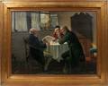 092019 JOSEPH HOCHREIN OIL 3 MEN HAVING WINE
