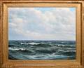 092057 LEON LUNDMARK OIL ON CANVAS SEASCAPE