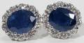 090018 551CT SAPPHIRE  DIAMOND EARRINGS L 12