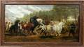 090040 F J EHRLINGER OIL ON CANVAS THE HORSE FAIR