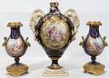 090025 FRENCH PORCELAIN ASSEMBLED GARNITURE 3 PCS