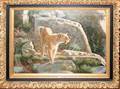 082015 G HANSH OIL ON CANVAS LEOPARD ON ROCK