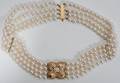 082047 65 CT DIAMOND AND PEARL NECKLACE CHOKER