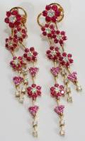 082046 RUBY  DIAMOND DANGLING EARRINGS L 3