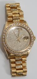 082044 ROLEX GENTS WATCH WITH 12 CTS OF DIAMONDS