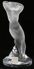 081008 LALIQUE DANSEUSE CRYSTAL FIGURE H 9 W 3