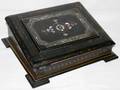 081053 VICTORIAN JAPANNED BLACK SLANTTOP LAP DESK