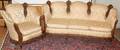 080006 FRENCH STYLE CARVED WALNUT ARMCHAIR  SOFA