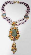 071057 VEGA MADDOX ENAMELED JADE  QUARTZ NECKLACE