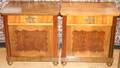 070041 AUSTRIAN CARVED WALNUT NIGHT STANDS H 26