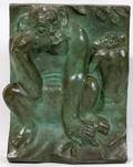062029 MARSHALL FREDERICKS SCULPTURE PLAQUE MONKEY