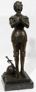 062060 R NOEL FRENCH BRONZE SCULPTURE JOAN OF ARC