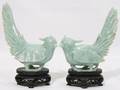 061014 BURMESE GREEN JADE BIRDS C 1900 H 5