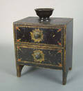 Painted pine blackballing box dated 1869