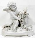 011081 CAPO DI MONTE PORCELAIN FIGURE OF A CHERUB