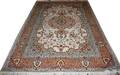 011079 TABRIZ PERSIAN WOOL  SILK RUG 98x68