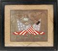 121068 CHINESE EXPORT NEEDLEWORK OF AMERICAN FLAG
