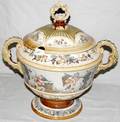 031113 METTLACH STYLE POTTERY PUNCH TUREEN