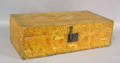 New England painted basswood lock box early 19th c